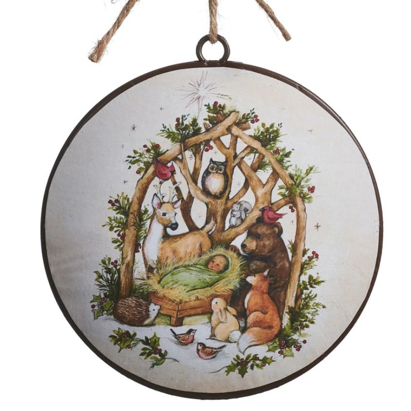 Woodland Nativity Disc Ornament